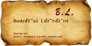 Bodzási Lóránt névjegykártya