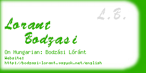 lorant bodzasi business card